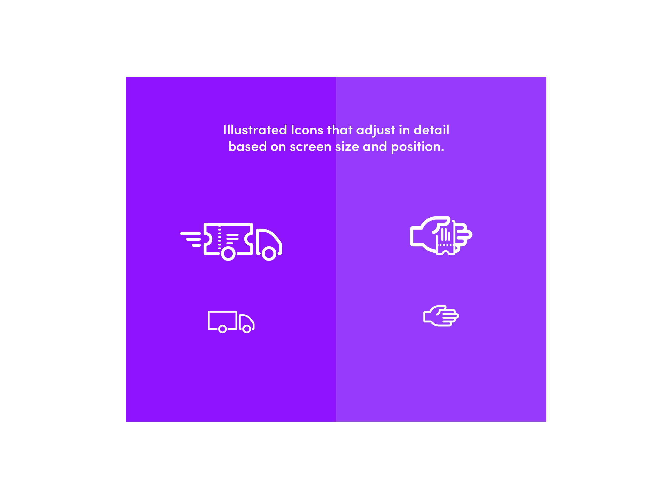 Responsive icon examples