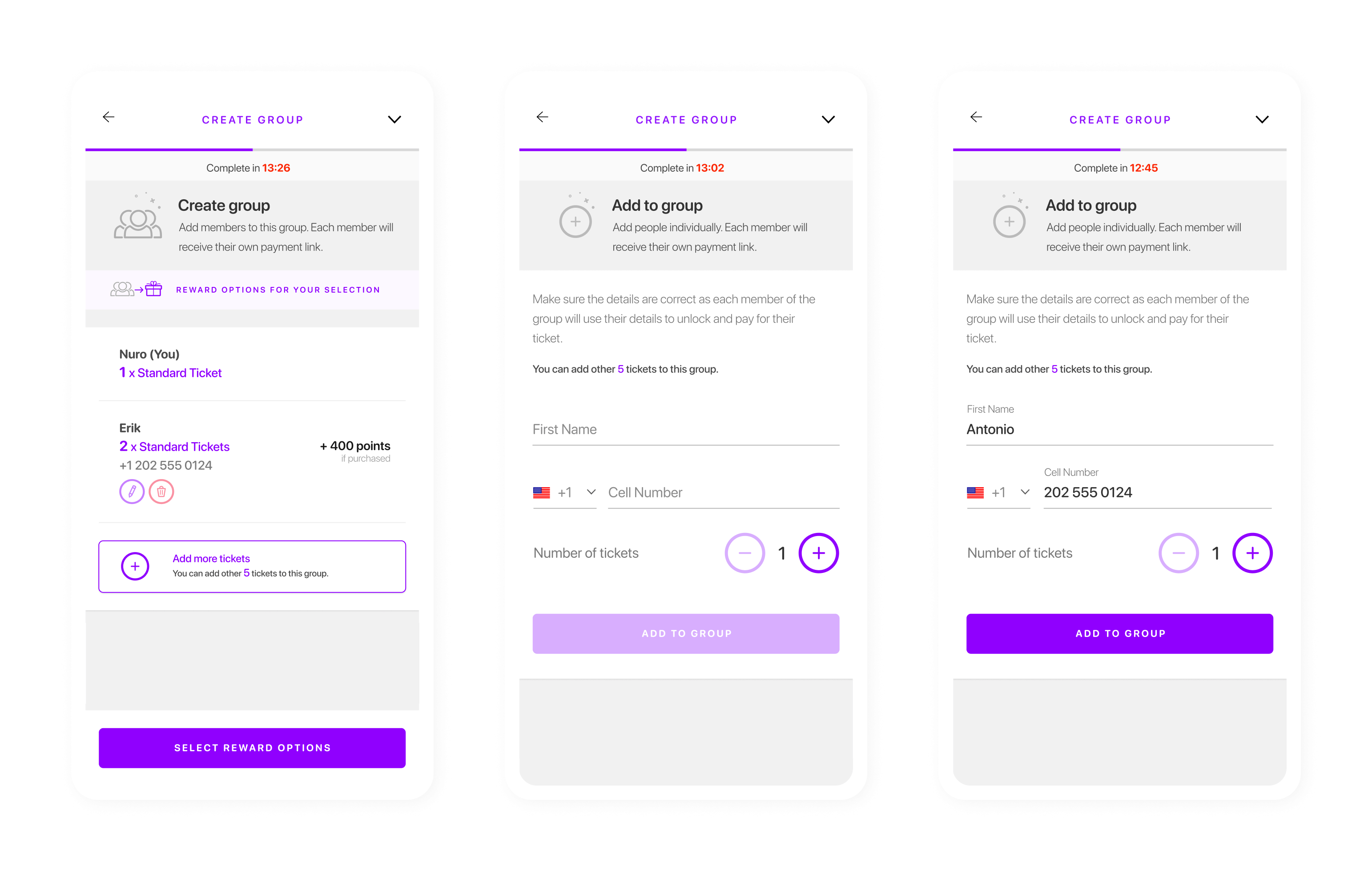 Final mobile screen - Sports Flow
