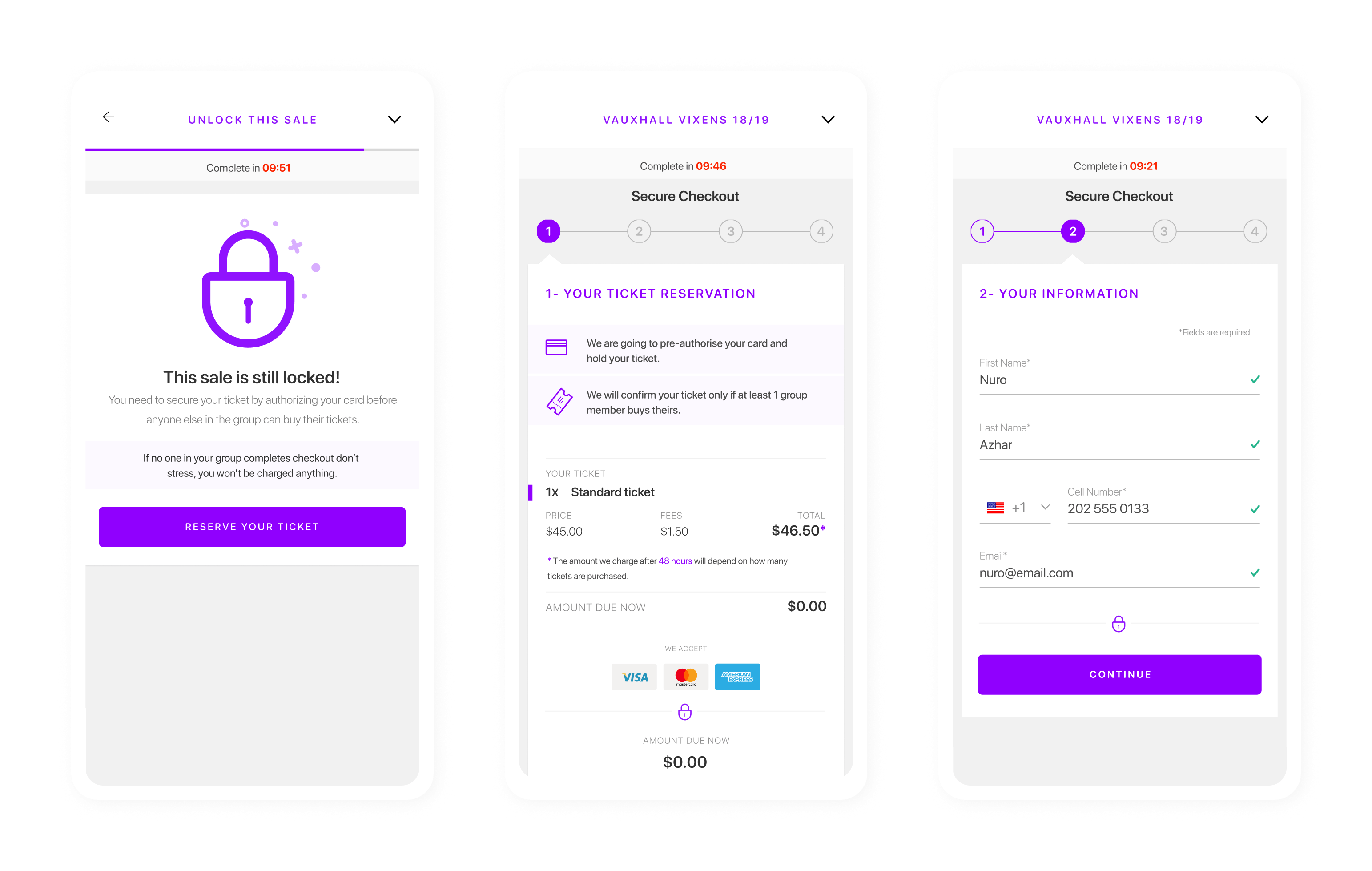 Final mobile screen - Sports Flow