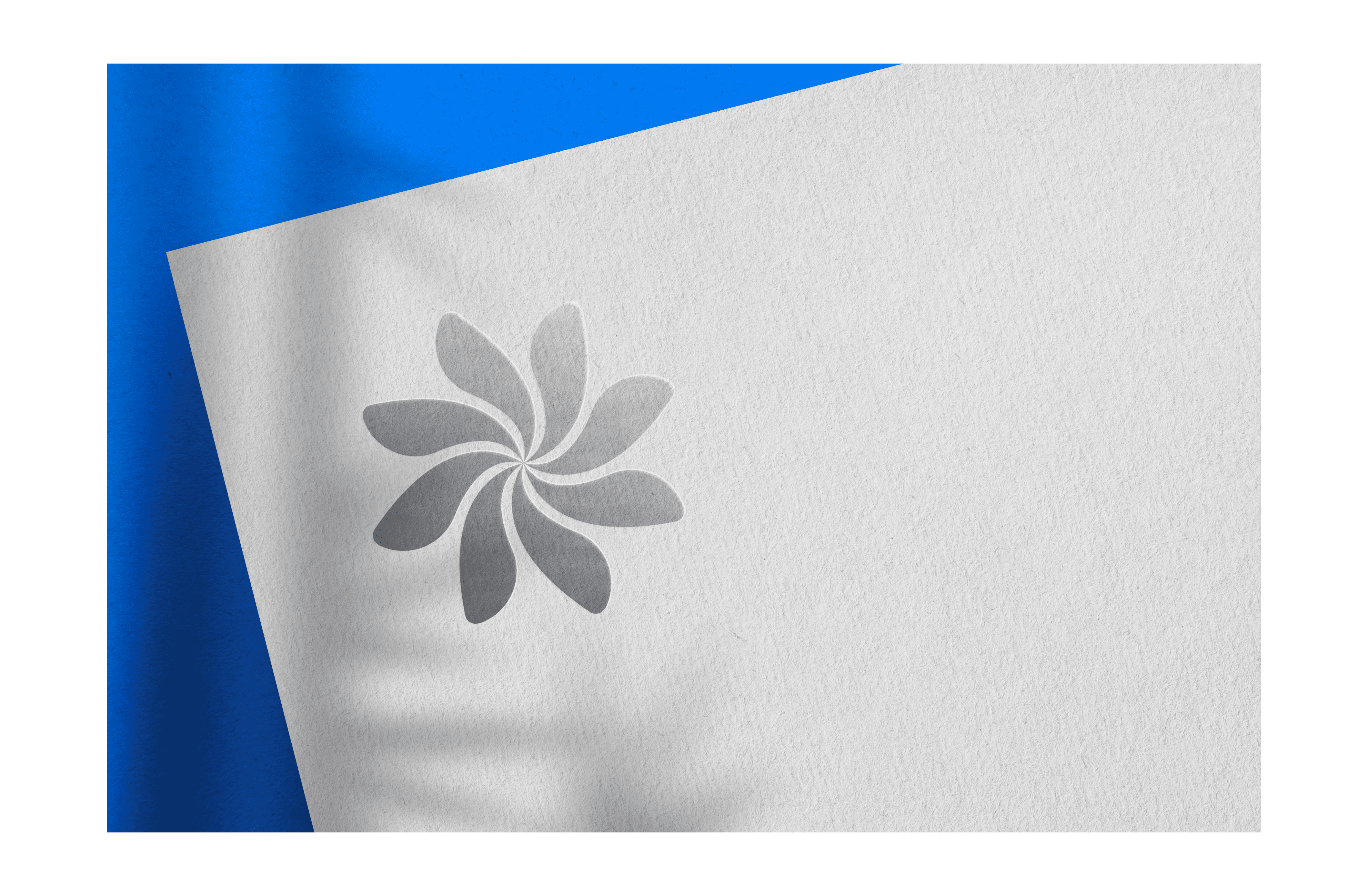 Final logo demonstration - Embossed on a printed document