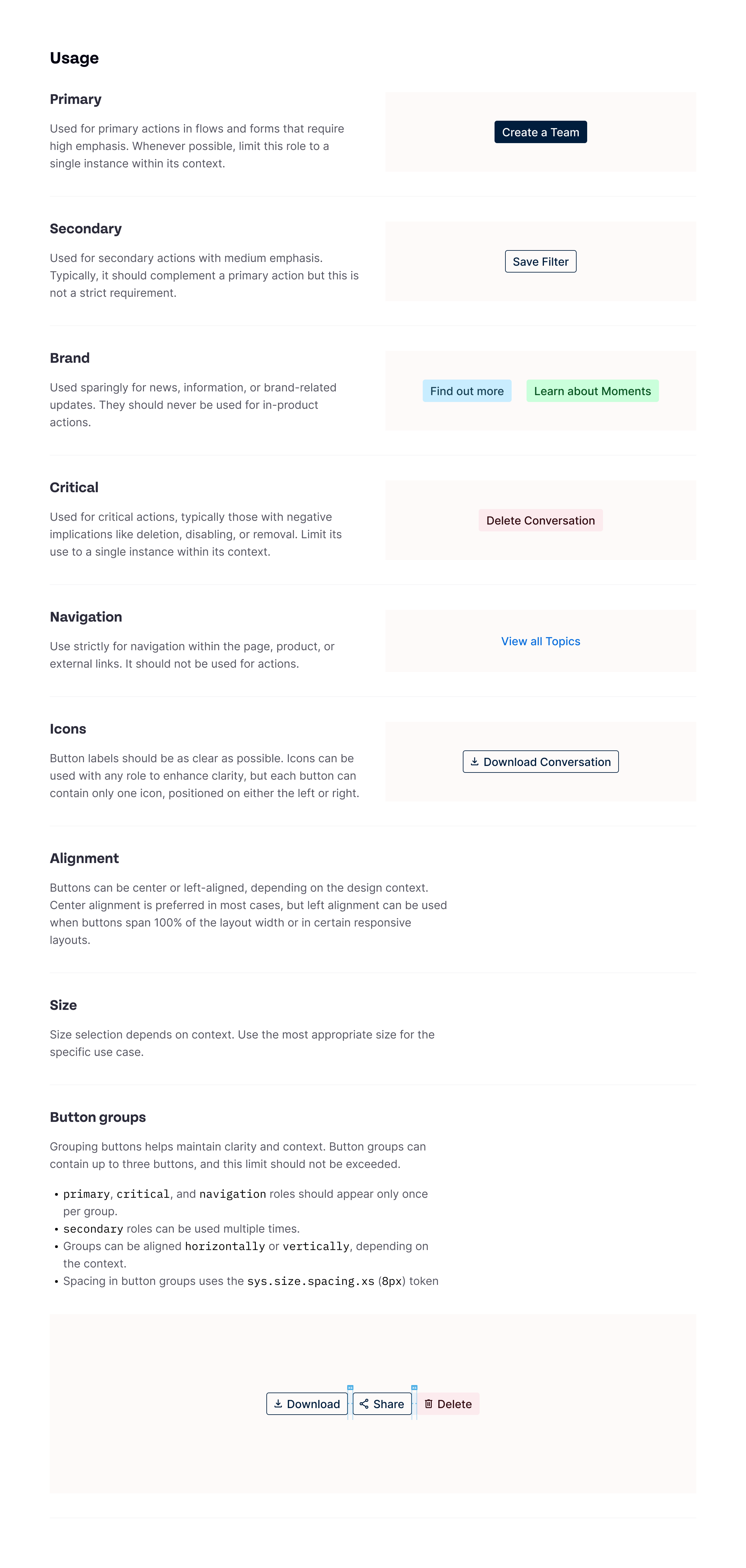 A component spec sheet generated by the plugin.
