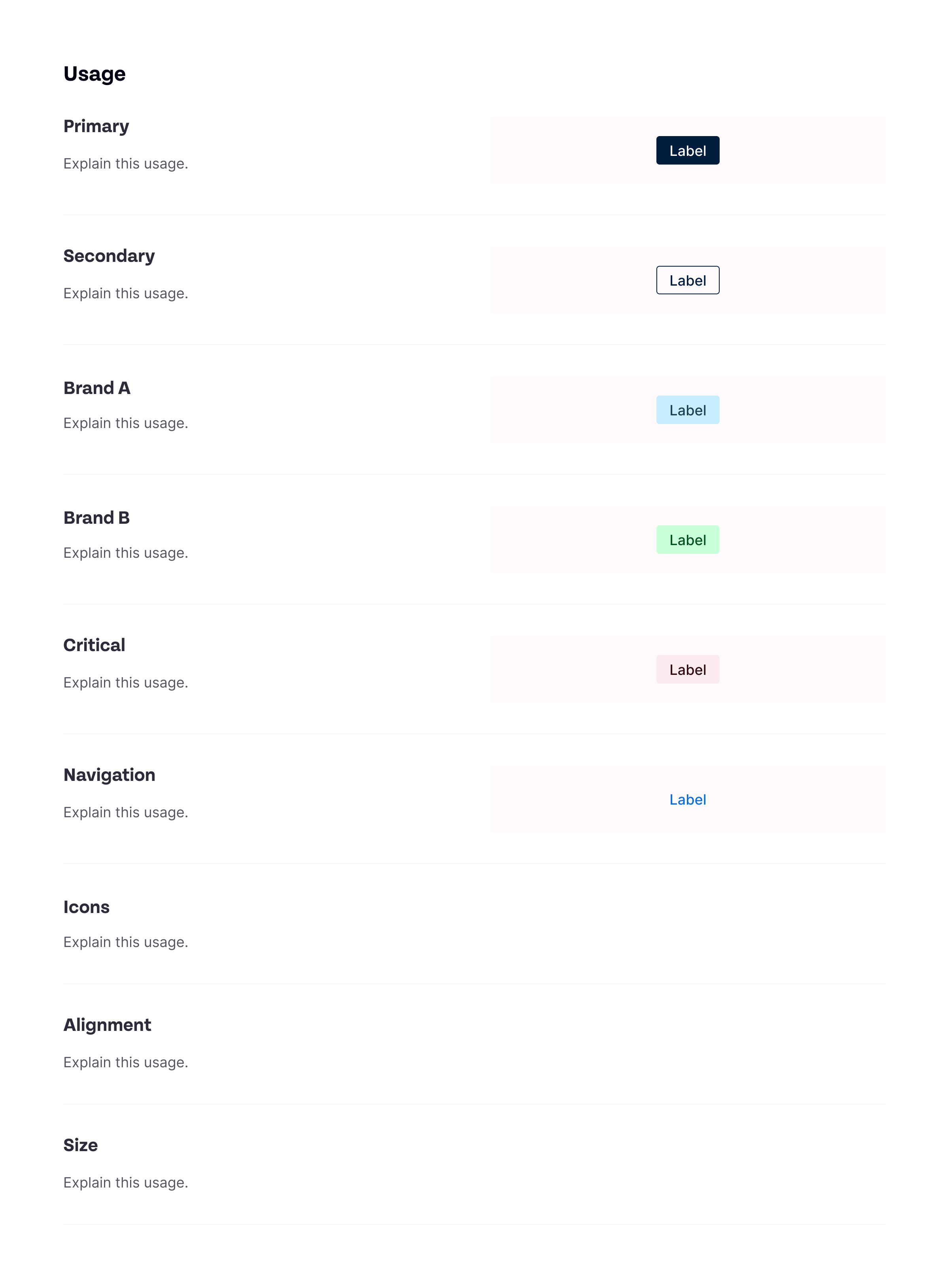 A component spec sheet generated by the plugin.