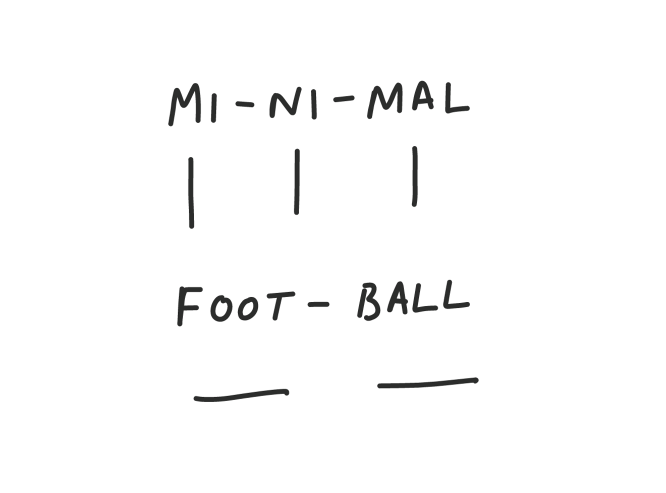 Minimal football brand drafts