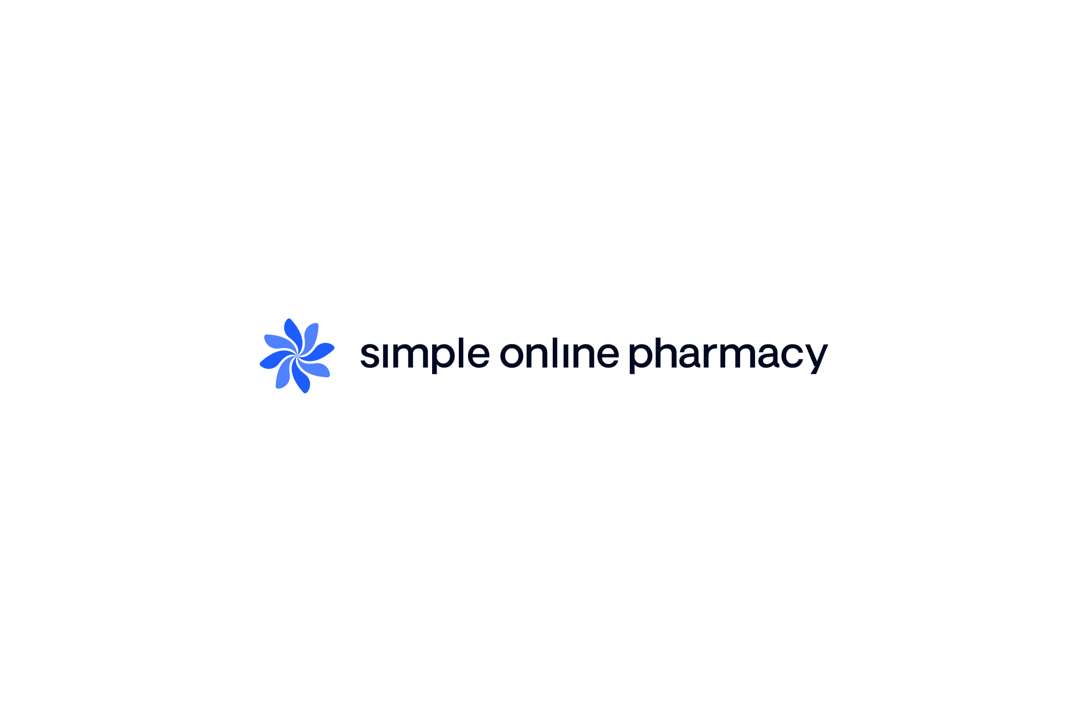 Simple Online Pharmacy Logo in Simple Blue
